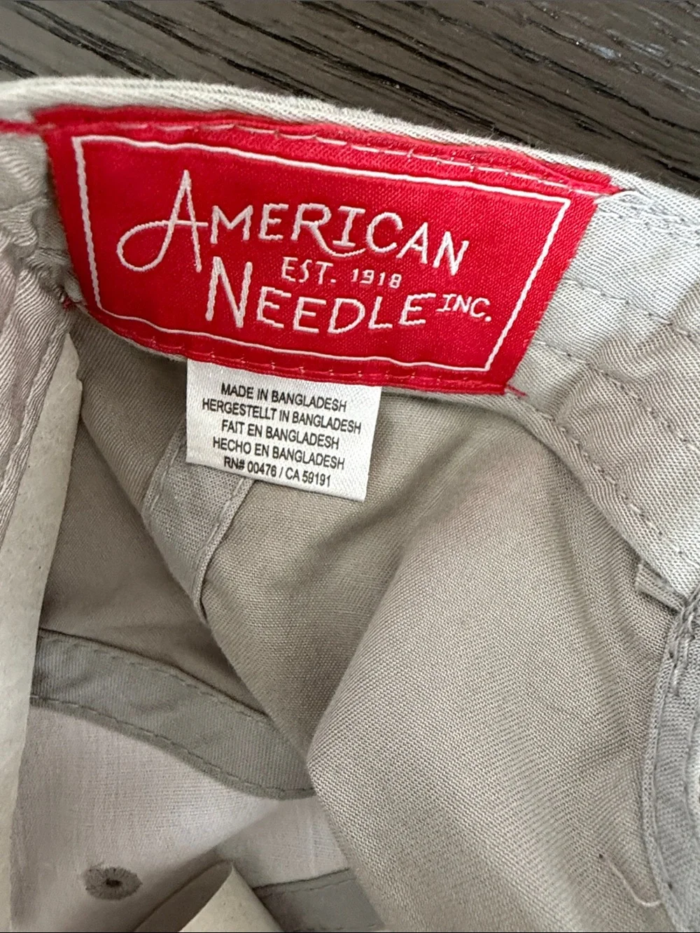 American Needle Grove XXIII Light Gray Baseball Cap